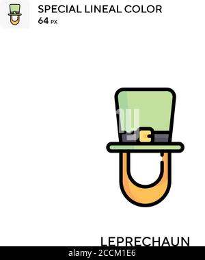Leprechaun Special lineal color icon. Illustration symbol design template for web mobile UI element. Perfect color modern pictogram on editable stroke Stock Vector