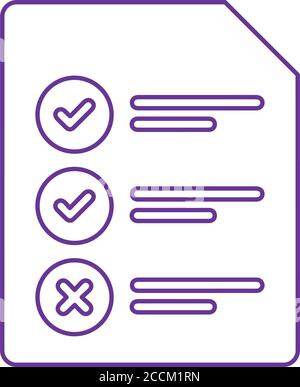 Checkmark, checklist icon - Well organized and editable Vector design using in commercial purposes, print media, web or any type of design projects. Stock Vector