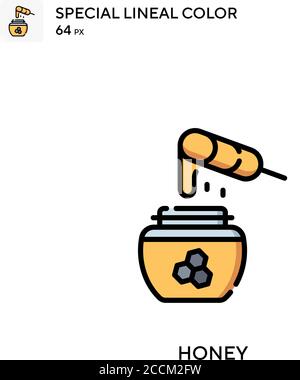 Honey Special lineal color icon. Illustration symbol design template for web mobile UI element. Perfect color modern pictogram on editable stroke. Stock Vector