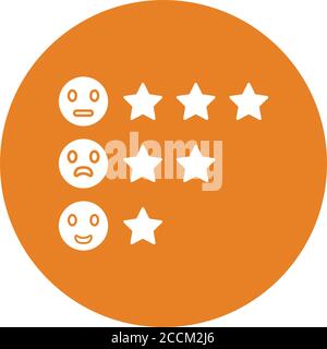 Reviews, rating, feedback icon is isolated on white background. Simple vector illustration for graphic and web design or commercial purposes. Stock Vector