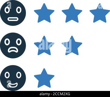 Reviews, rating, feedback icon is isolated on white background. Simple vector illustration for graphic and web design or commercial purposes. Stock Vector