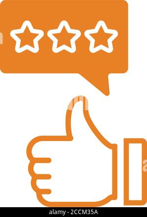 Reviews, rating, feedback icon is isolated on white background. Simple vector illustration for graphic and web design or commercial purposes. Stock Vector