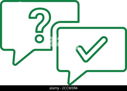 Question and answer icon. Beautiful design and fully editable vector for commercial use, printed files and presentations, Promotional Materials, web o Stock Vector