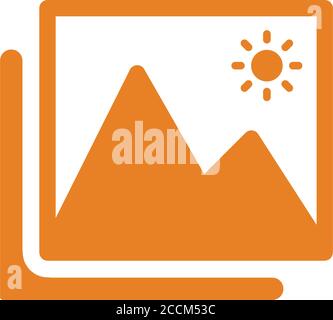 Image gallery thumbnail icon is isolated on white background. Simple vector illustration for graphic and web design. Stock Vector