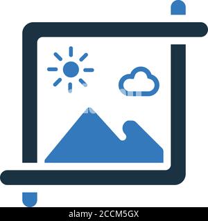 Crop image icon is isolated on white background. Simple vector illustration for graphic and web design. Stock Vector