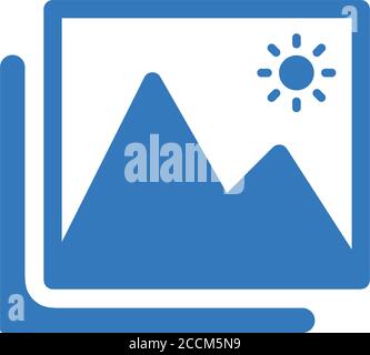 Image gallery thumbnail icon is isolated on white background. Simple vector illustration for graphic and web design. Stock Vector