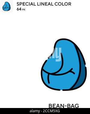 Bean-bag Special lineal color icon. Illustration symbol design template for web mobile UI element. Perfect color modern pictogram on editable stroke. Stock Vector
