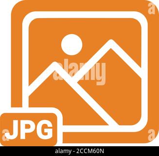image, jpg photo icon is isolated on white background. Simple vector illustration for graphic and web design. Stock Vector