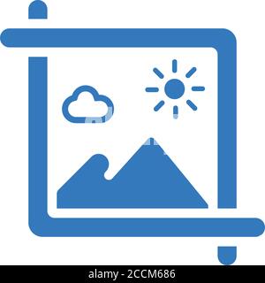 Crop image icon is isolated on white background. Simple vector illustration for graphic and web design. Stock Vector