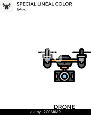 Drone Special lineal color icon. Illustration symbol design template ...