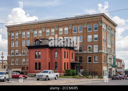 Buildings in downtown Marshalltown Stock Photo