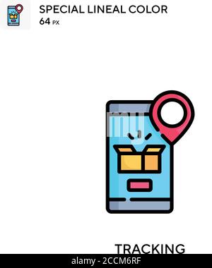 Tracking Special lineal color icon. Illustration symbol design template ...