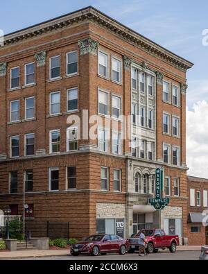 Buildings in downtown Marshalltown Stock Photo