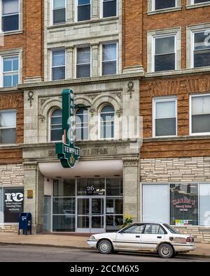 Buildings in downtown Marshalltown Stock Photo