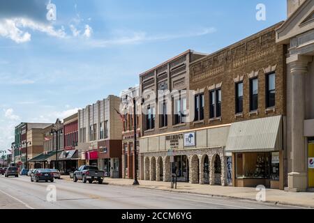 Buildings in downtown Marshalltown Stock Photo