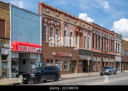 Buildings in downtown Marshalltown Stock Photo