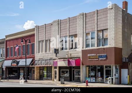 Buildings in downtown Marshalltown Stock Photo