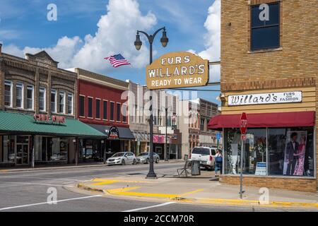 Buildings in downtown Marshalltown Stock Photo