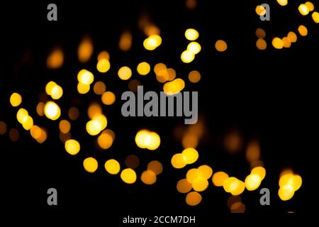 Brightly coloured Bokeh lights at night. Taken in the streets Douala, Cameroon Stock Photo