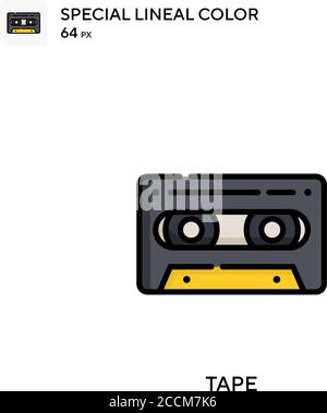 Tape Special lineal color icon. Illustration symbol design template for web mobile UI element. Perfect color modern pictogram on editable stroke. Stock Vector