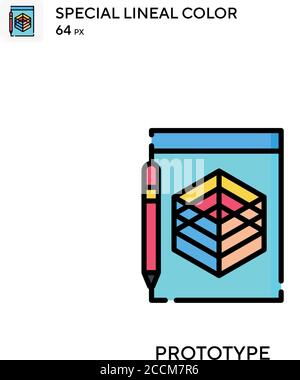 Prototype Special lineal color icon. Illustration symbol design template for web mobile UI element. Perfect color modern pictogram on editable stroke. Stock Vector
