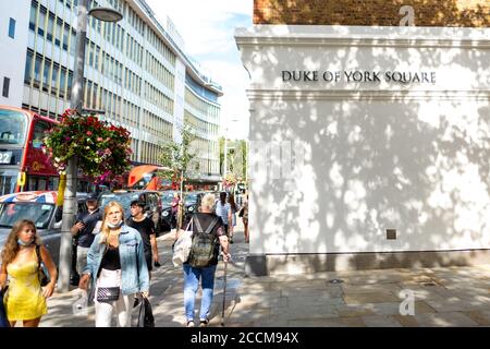 Duke of York Square on Chelsea's Kings Road, west London Stock Photo