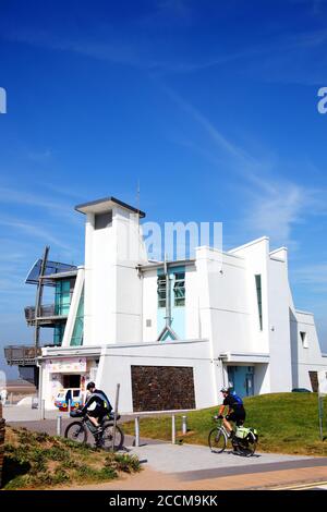 Llanelli, Wales, UK, August 16, 2016 : The Discovery Centre is at the Millennium Coastal Park a popular travel destination tourist attraction landmark Stock Photo