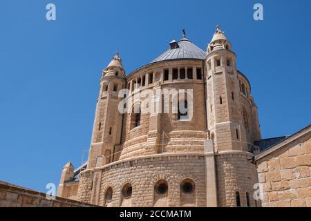 Israel, Jerusalem. Abbey of the Dormition, just outside the walls of the Old City near the Zion Gate. Benedictine, circa early 5th Century. Stock Photo