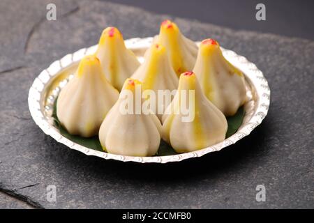 Modak Single Steamed Modak, made from rice flour and coconut jaggery filling. Modak ...