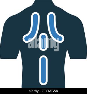 Body, shoulder icon is isolated on white background. Simple vector illustration for graphic and web design or commercial purposes. Stock Vector