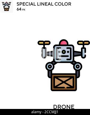 Drone Special lineal color icon. Illustration symbol design template ...