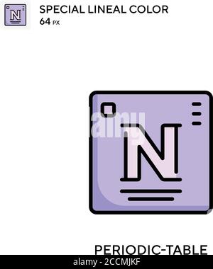 Periodic-table Special lineal color icon. Illustration symbol design template for web mobile UI element. Perfect color modern pictogram on editable st Stock Vector