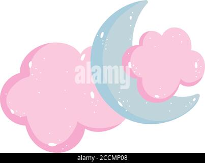 Half moon icon (Symbol png) pink