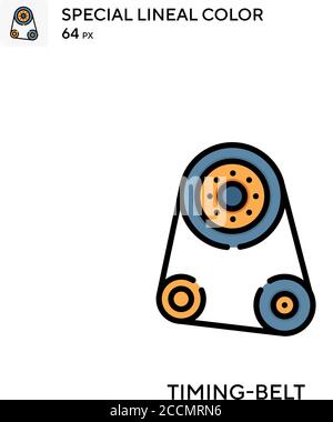 Timing-belt Special lineal color icon. Illustration symbol design template for web mobile UI element. Perfect color modern pictogram on editable strok Stock Vector