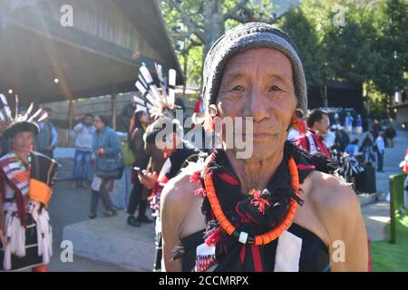 Naga tribes culture, heritage and traditions from Hornbill festival, Kisama, Nagaland, North east India Stock Photo