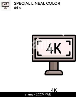 4k Special lineal color icon. Illustration symbol design template for web mobile UI element. Perfect color modern pictogram on editable stroke. Stock Vector