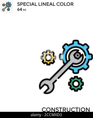 Construction Special lineal color icon. Illustration symbol design template for web mobile UI element. Perfect color modern pictogram on editable stro Stock Vector