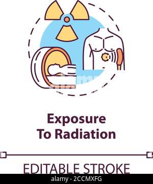 Exposure to radiation concept icon Stock Vector