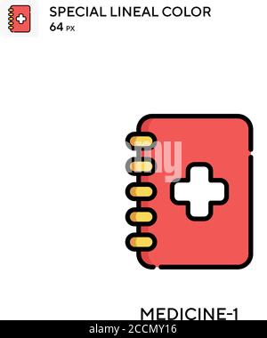 Medicine-1 Special lineal color icon. Illustration symbol design template for web mobile UI element. Perfect color modern pictogram on editable stroke Stock Vector