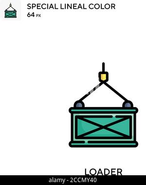 Loader Special lineal color icon. Illustration symbol design template for web mobile UI element. Perfect color modern pictogram on editable stroke. Stock Vector