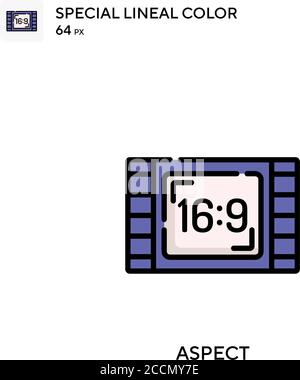Aspect Special lineal color icon. Illustration symbol design template for web mobile UI element. Perfect color modern pictogram on editable stroke. Stock Vector