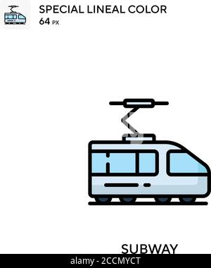 Subway Special lineal color icon. Illustration symbol design template for web mobile UI element. Perfect color modern pictogram on editable stroke. Stock Vector