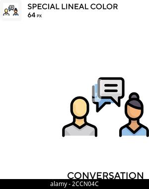 Conversation Special lineal color icon. Illustration symbol design ...