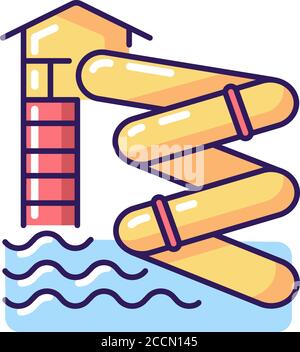 Aqualoop RGB color icon Stock Vector