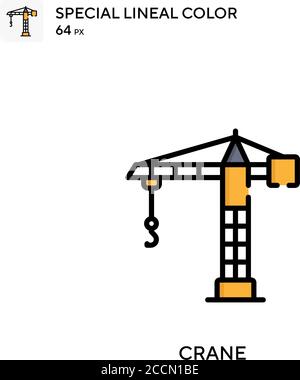 Crane Special lineal color icon. Illustration symbol design template ...