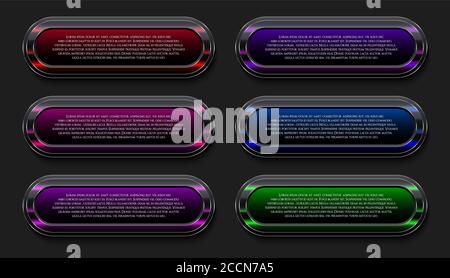 Metallic shiny colorful buttons banner Stock Vector