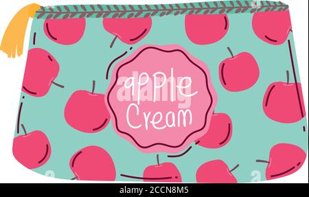 cosmetic bag accessory makeup isolated white background vector illustration Stock Vector