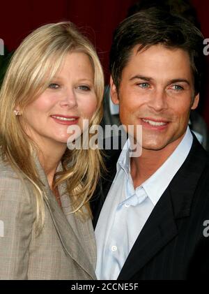 Rob Lowe, wife Sheryl Berkoff & son John Owen Lowe attending Fox ...