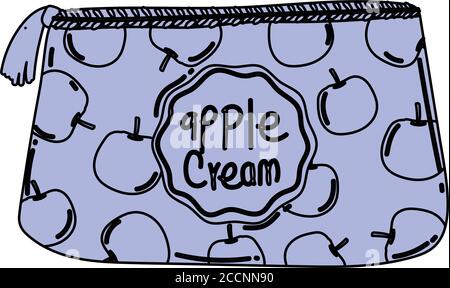 cosmetic bag accessory makeup isolated white background vector illustration Stock Vector