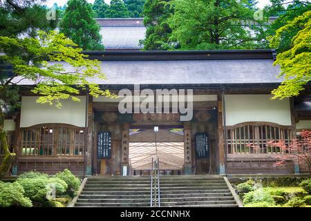 Fukui, Japan - Eiheiji Temple in Eiheiji Town, Fukui Prefecture, Japan. Eiheiji is one of two main temples of the Soto school of Zen Budd Stock Photo